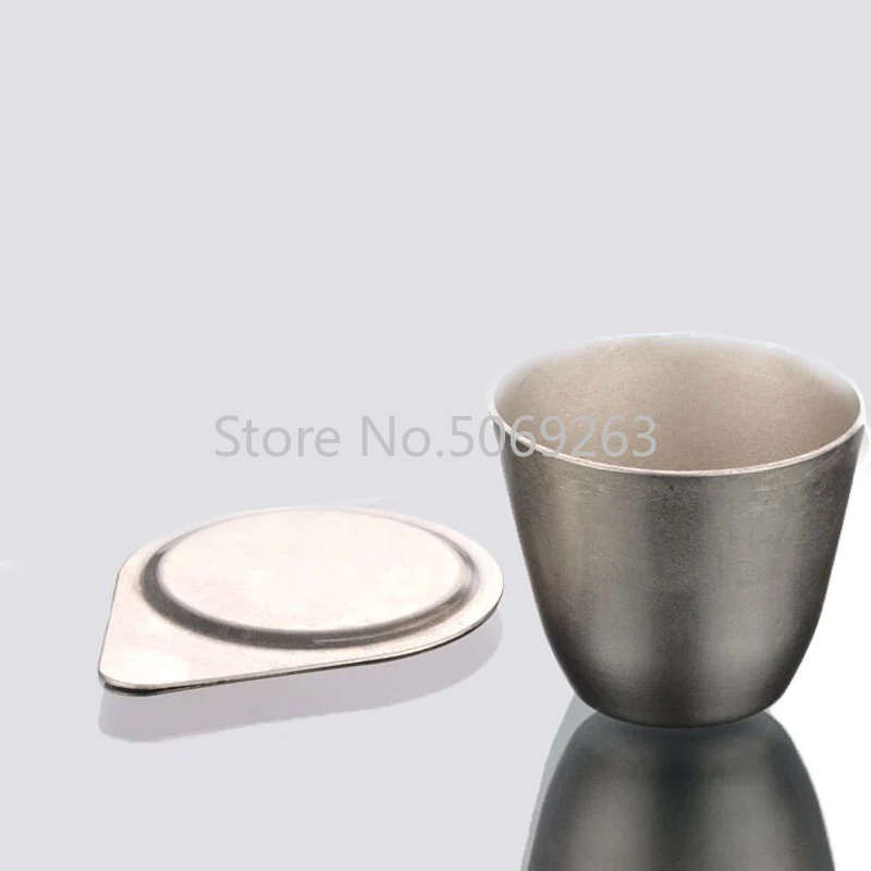 1pcs lab 30ml /50ml nickel crucible with cover for high temperature and alkali resistance Used for lab scientific research