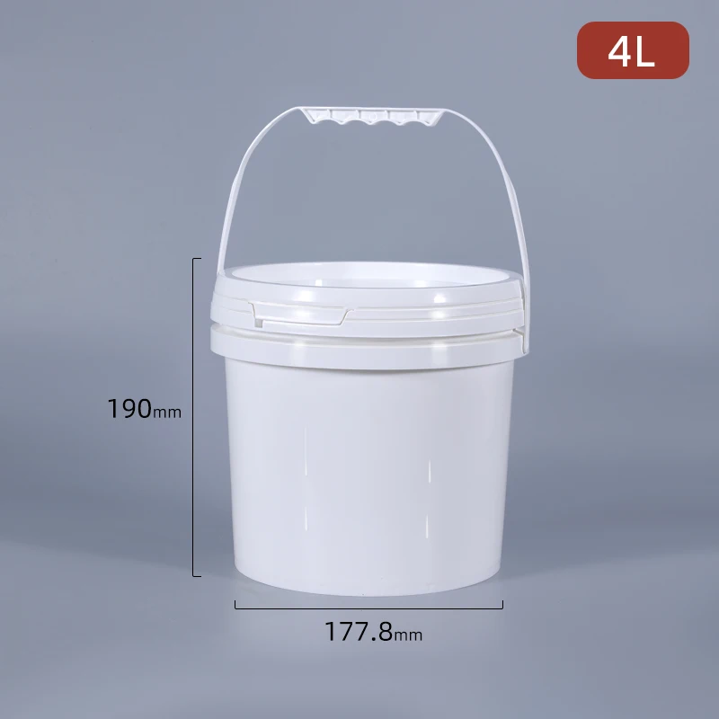 Bathroom water storage bucket Outdoor car washing bucket Square fishing supplies 4-liter kitchen camping bucket