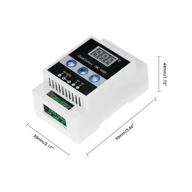 TMC-6000 110-240V Guide Rail Thermoregulator Digital Temperature Controller Thermostat Refrigeration Heating Temperature Control