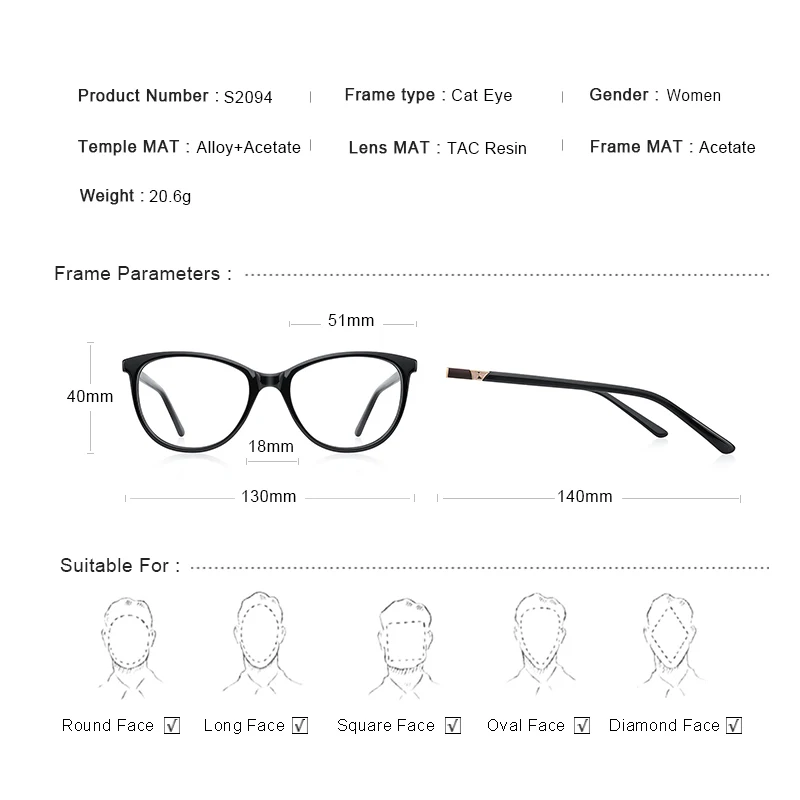MERRYS DESIGN Retro Women Reading Glasses Acetate Frames  Blue Light Blocking Reader CR-39 Resin Lenses S2094FLH