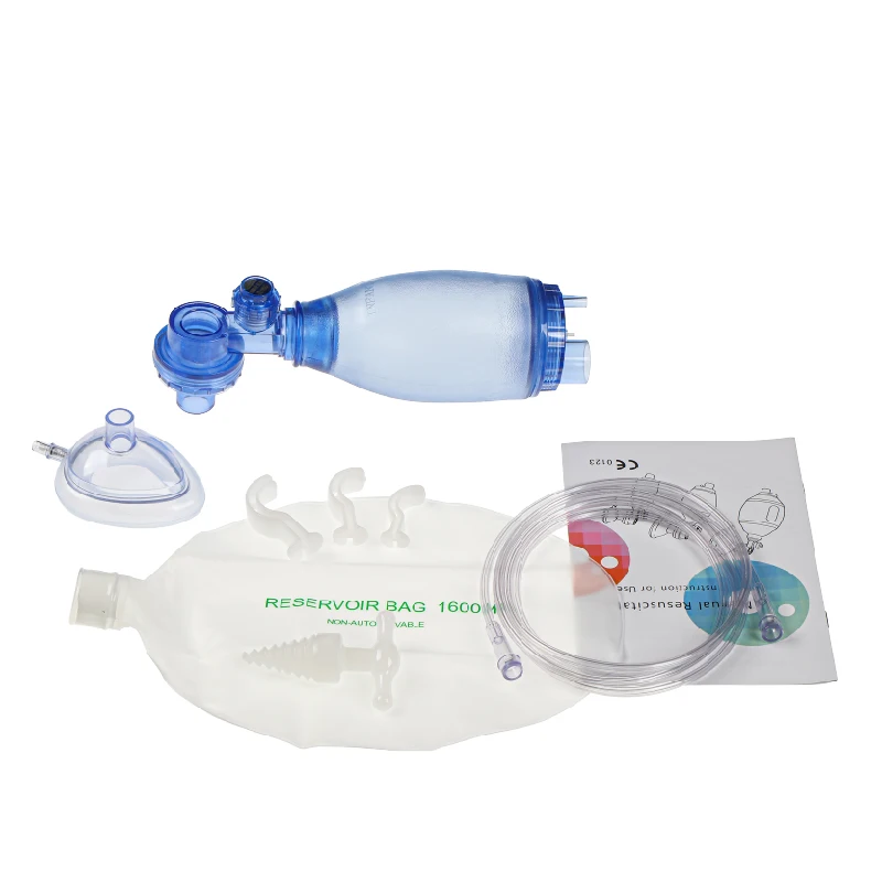 Veterinary PVC Manual Resuscitator Manual Medical Oxygen Bag First Aid Kit Tool Ventilator First Aid Oxygen Machine PE Bag