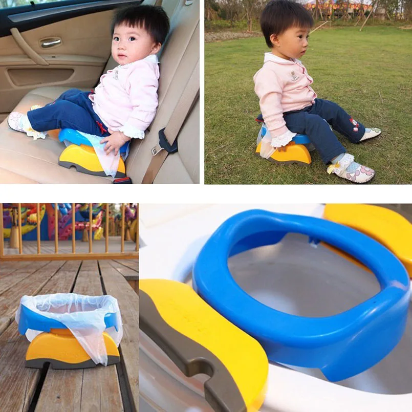 Baby Travel Potty Seat 2 in1 Portable Toilet Seat Kids Comfortable Assistant Multifunctional Environmentally Stool L0228