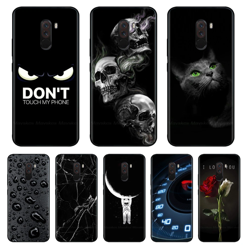 For xiaomi Pocophone F1 Case pocoF1 Soft Silicon Phone Back Cover Case For xiaomi Pocophone F1 Global F 1 bags black tpu cases