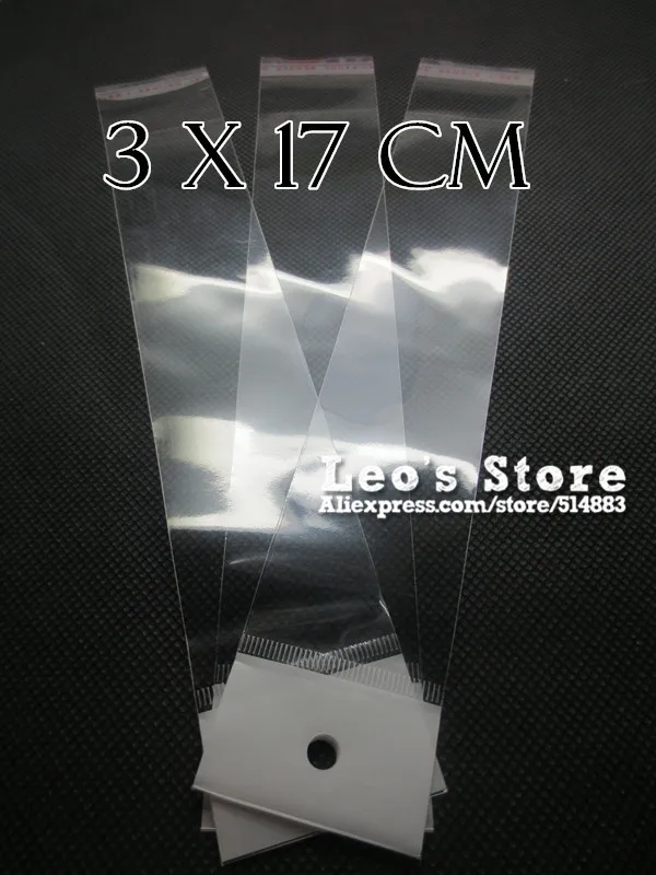 

3x17cm Self Adhesive OPP Bag With Hanging Hole, Clear Header Plastic Bag,Supermarket Bag,wholesale free shipping