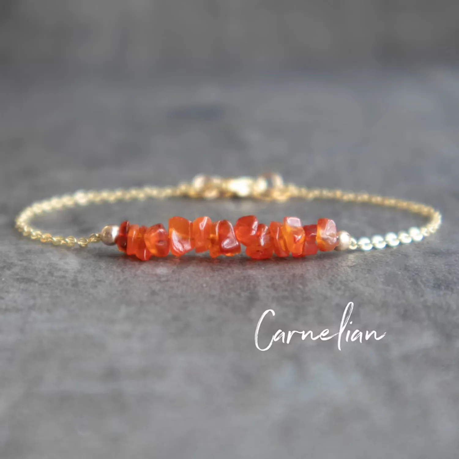 

Natural Black Quaitz Bracelet Raw Carnelian Bracelet Women Carnelian Stone Bracelet Healing Jewelry Handmade Dainty Gift For Her