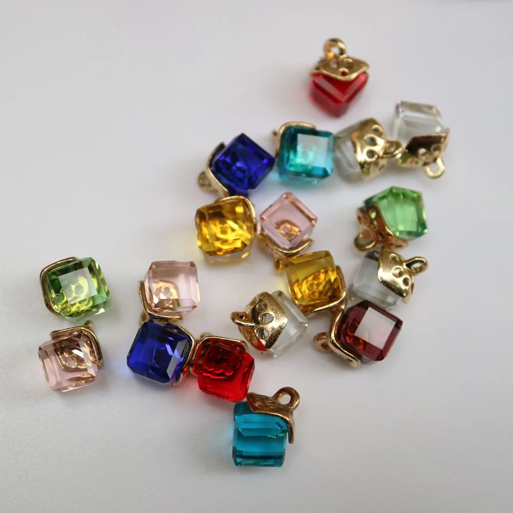 10 Stück Feine Strass-Kristallknöpfe in 12 Farben, Strassknöpfe für Kleidung, Dekorative Schmuck-Accessoires, Anhänger – Detail 30