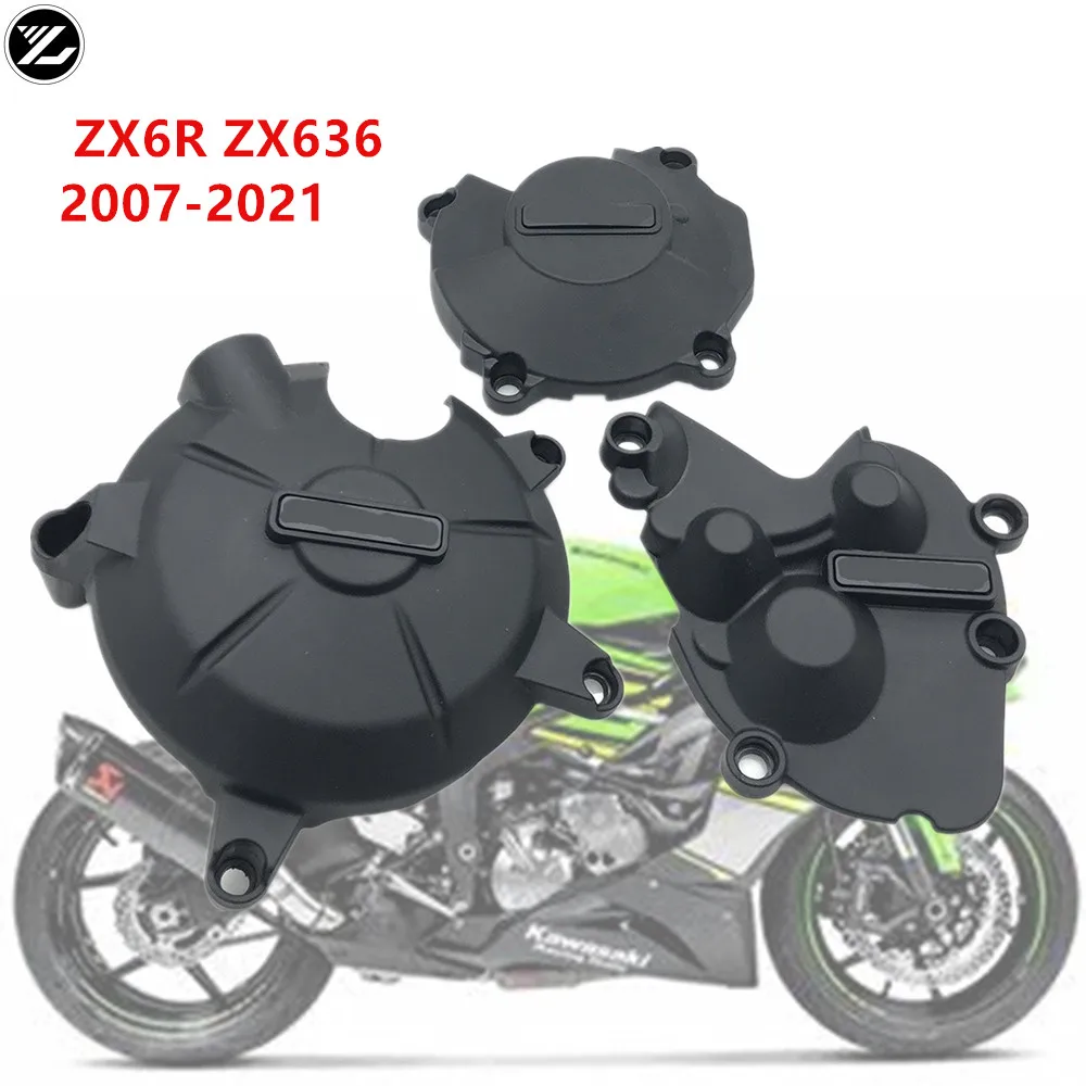 Motorcycles Engine Cover Protection Pulse Covers Case for KAWASAKI ZX-6R 636 2007-2021 Motorcycle Accessories