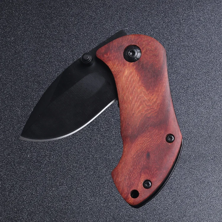 Free shipping Folding Knife a sharp 440C Steel Small Pocket Knife mood handle Outdoors Survival Knife EDC Tool