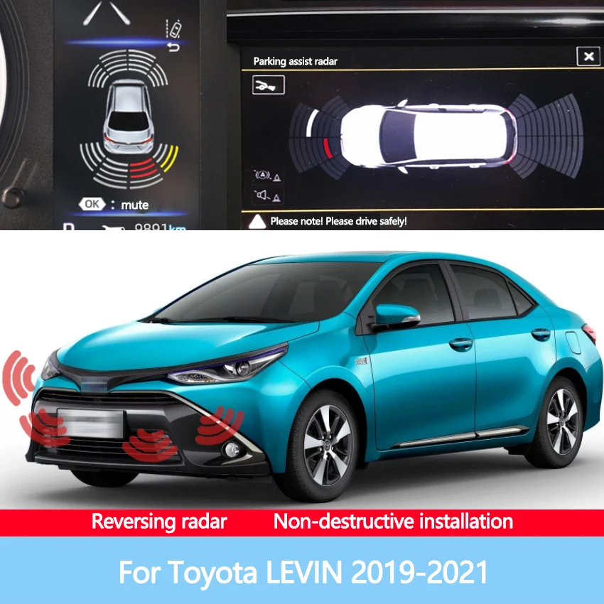 

Built-in Installation Front Rear Radar Sound Alarms For Car Reversing Images Suitable For Toyota LEVIN 2019-2021