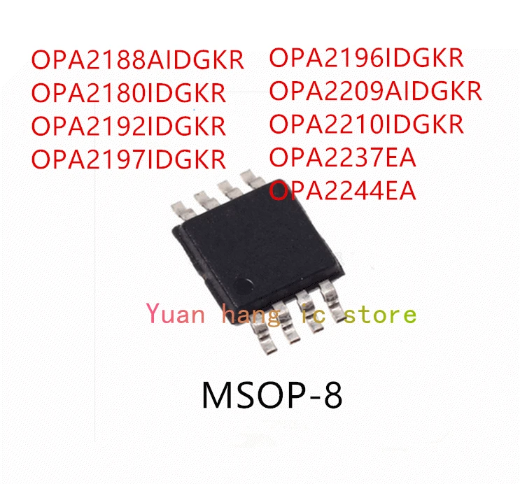 

10 шт. OPA2188AIDGKR OPA2180IDGKR OPA2192IDGKR OPA2197IDGKR OPA2196IDGKR OPA2209AIDGKR OPA2210IDGKR OPA2237EA OPA2244EA IC