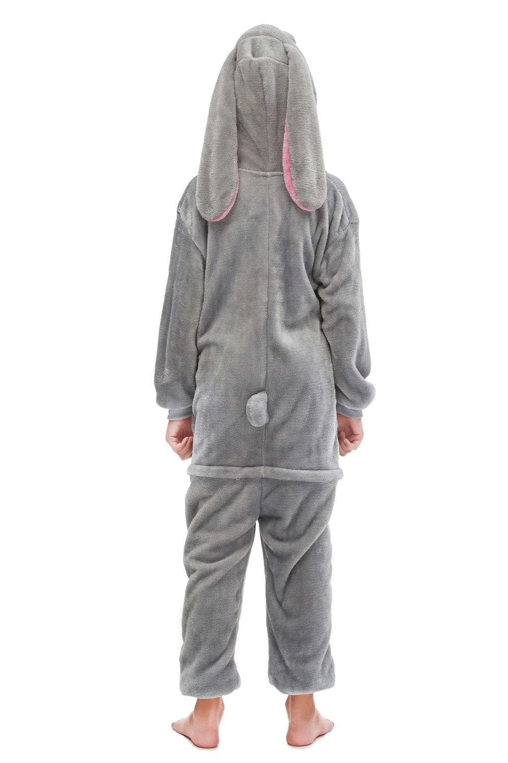 Dài Xám Tai Thỏ Con Kigurumi Trẻ Em Onesies Bộ Đồ Ngủ Trang Phục Hóa Trang Cho Halloween Năm Mới Carnival Đảng