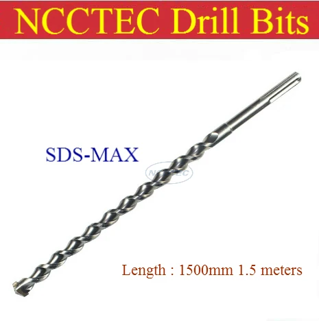 [SDS MAX 1500mm length] 20 22 25 26 28 30 32 35 38 40 42mm alloy carbide wall core drill bits | 1.5 meters Hammer hole saw