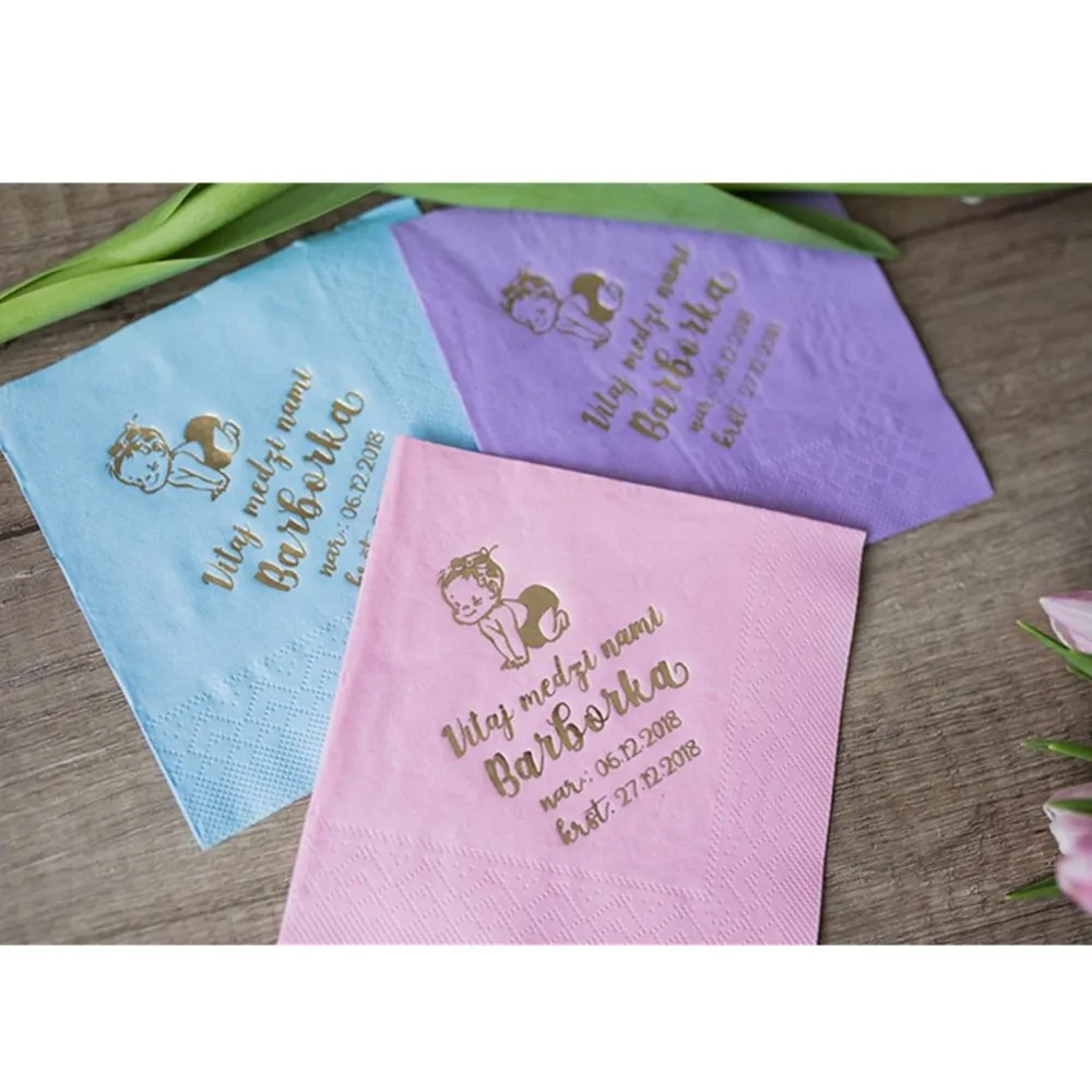 Personalized Napkins, Baby shower napkins, Custom Napkins, Taufe Servietten, Custom Luncheon Napkins