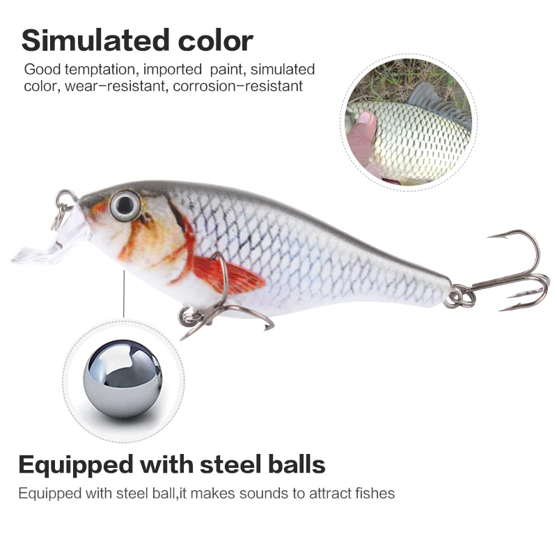 1pcs 8cm Top Quality Crankbait Hard Plastic Fishing Lure carp Bait Special curve Lip Fishing Tackle Pesca Isca Wobbler Floating