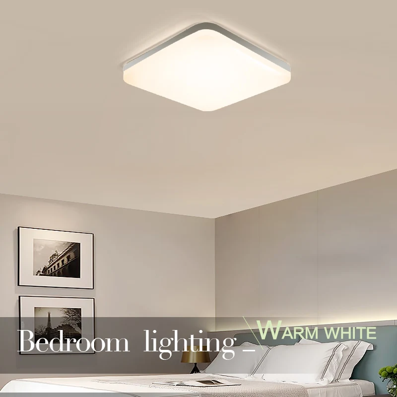 Modern LED Ceiling lights AC85-265V 18W 24W 36W 48W Chandelier Lustre Panel Light Square Round Lamp For Bedroom Decoration Home