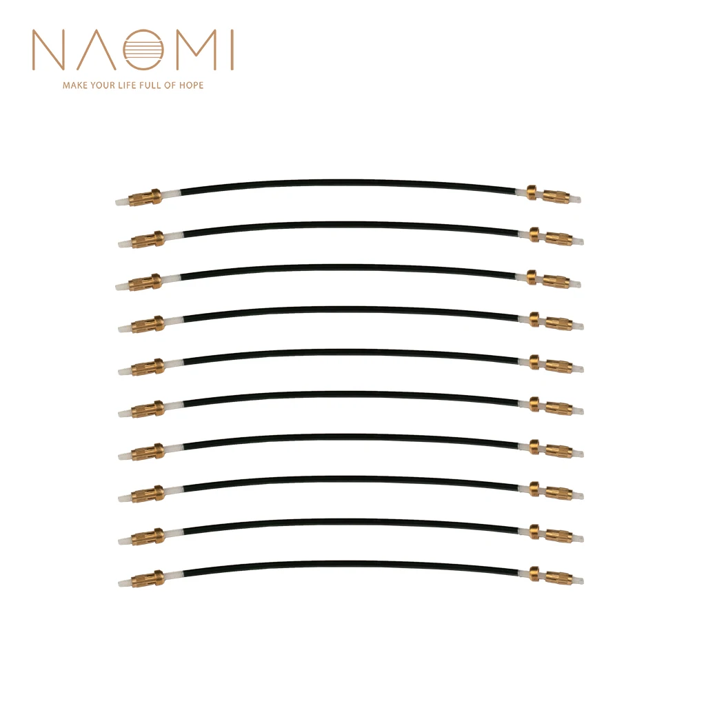 NAOMI 10pcs/ 1set Violin Tail Gut Violin Nylon End Rope Tail For 4/4 Violin Fiddle Use Tailpiece Adjuster Replacement