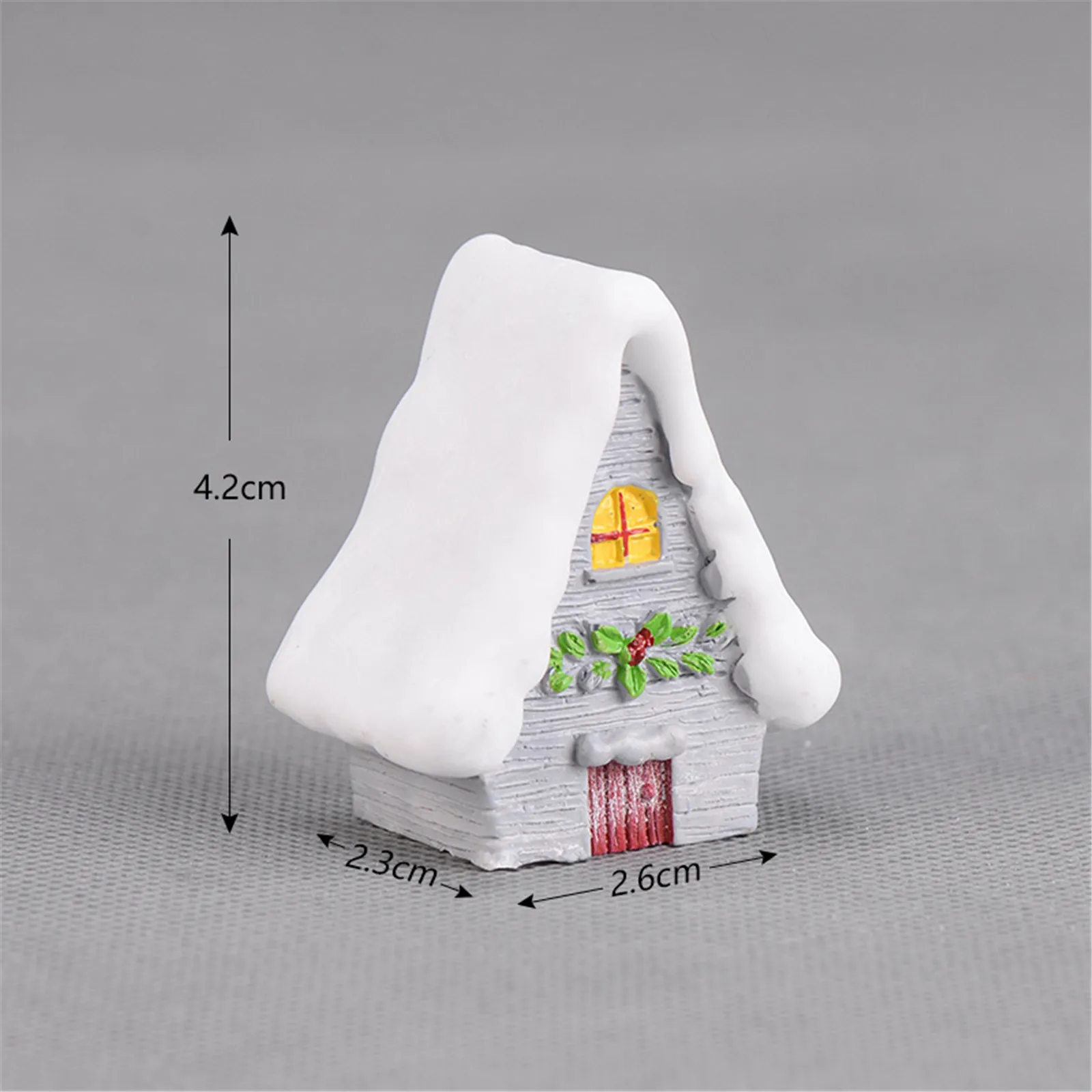 1 PC Happy New Year Micro Cute House Ornaments For Christmas Home Decoration Colorful Candy Villa Party Adorment Wholesale