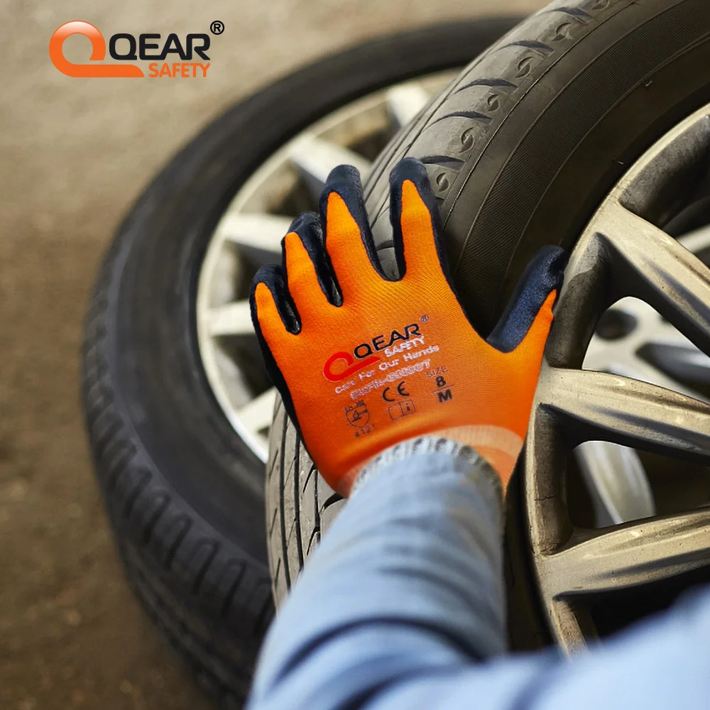 3 Pairs Nitrile Rubber Coated Work Gloves, Oil/Greasy Resistance Palm, And Good Dexterity,Quality Liner,Mechanic Work Safety