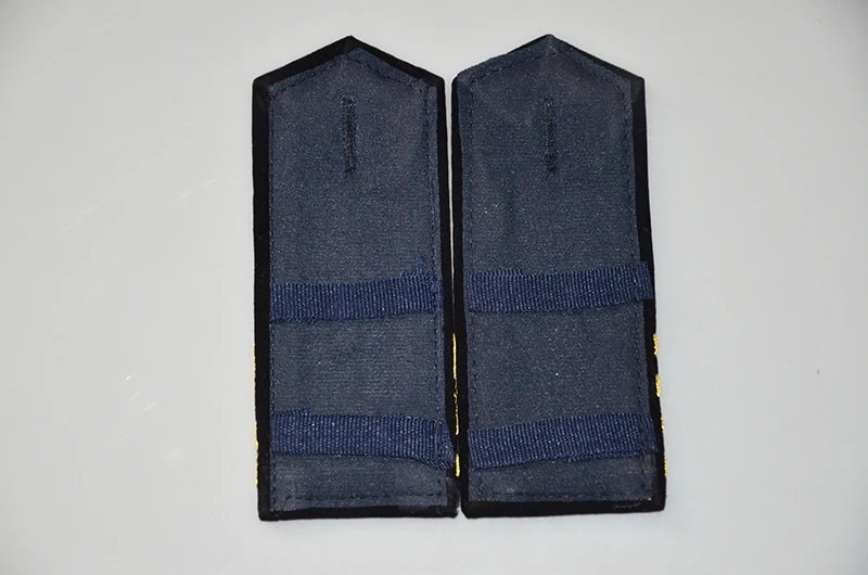 Tripulação epaulettes leme seaman volante hélice ouro emblemas de seda navio uniforme marinheiro duro epaulettes