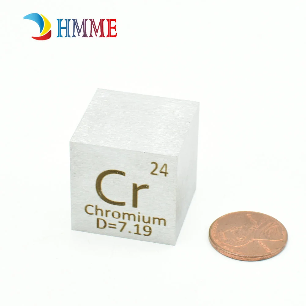 Imagem -02 - Cromo cr Polegada Cubo 25.4x25.4x25.4 mm 10 mm Elemento de Alta Pureza Densidade Cromo Requintado Coleção de Metal para Ciências e Presentes