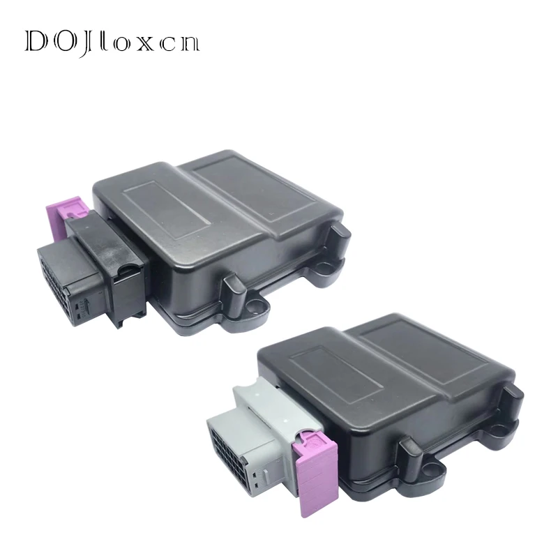 

1 Set 24 Pin Automotive ECU Aluminum PCB Box Enclosure With Mating Male Female Fci Wiring Connectors With Terminal