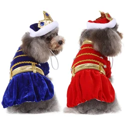 Halloween Pet Cosplay Costume Puppy Funny Princes Outfits With Hat Dogs Clothing Coat For Halloween Party Dress Up Chihuahua