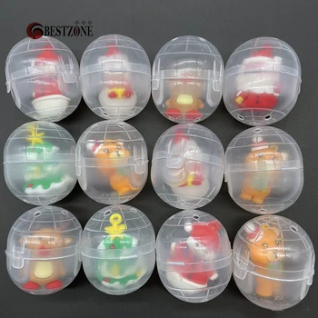 20/50pcs surprise capsule toys hinged ball christmas rubber decorations baby kids novelty children gifts for vending machine