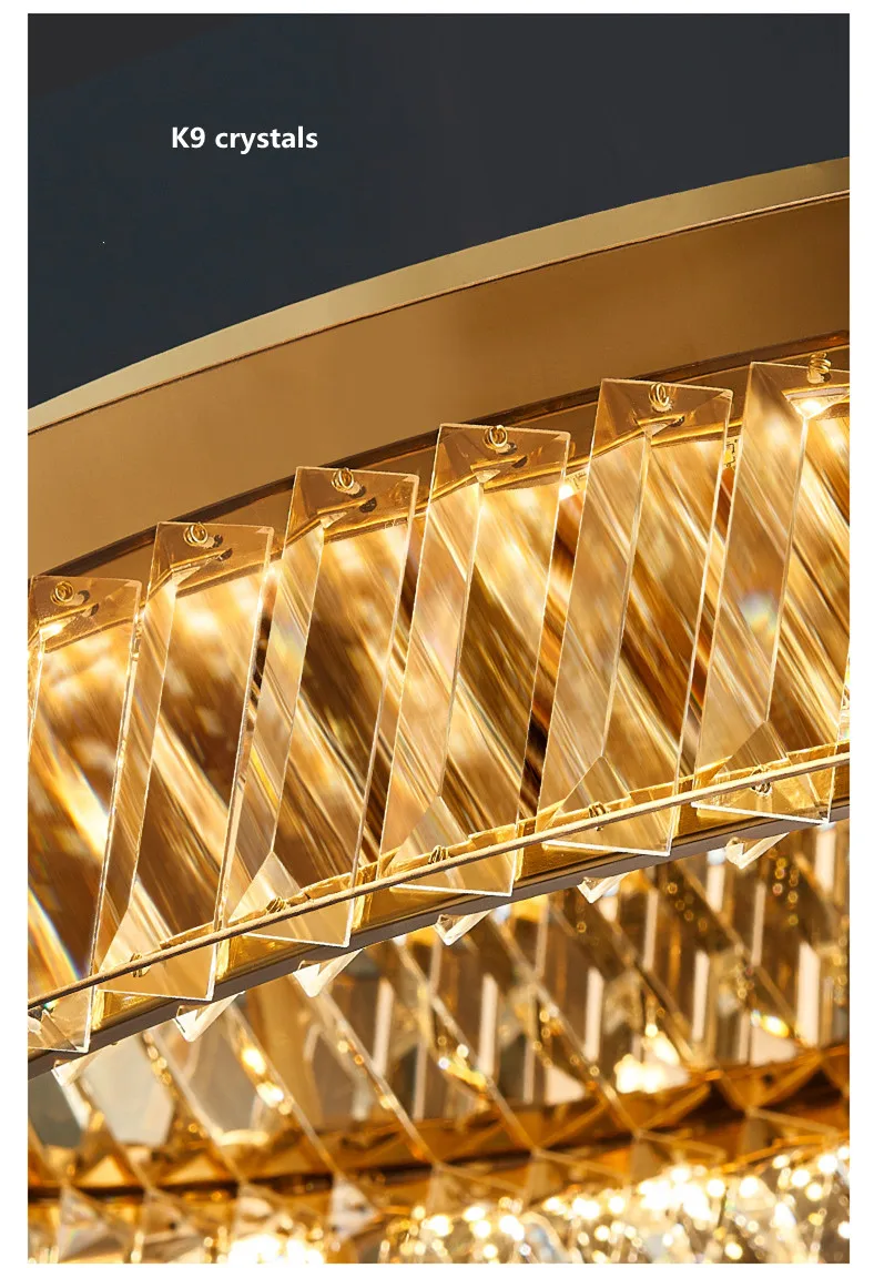 K9 Crystal LED Dimmable Ceiling Lamp Steel Body Mounted