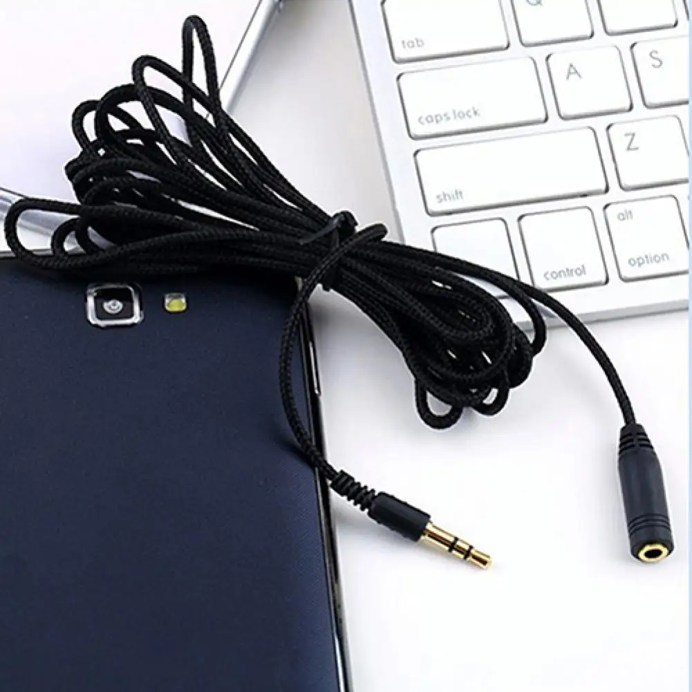 Headphone Extension Cable 3 5mm Jack Female to Male AUX Cable F/M Audio Stereo Extender Cord Earphone 3 5 mm Cloth Cable