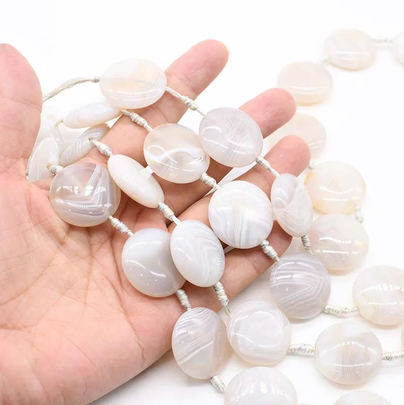 2/strands/lot Round white stripe agate loose Natural Stone Beads For Woman DIY Necklace Bracelets Jewelry Making Strand 15