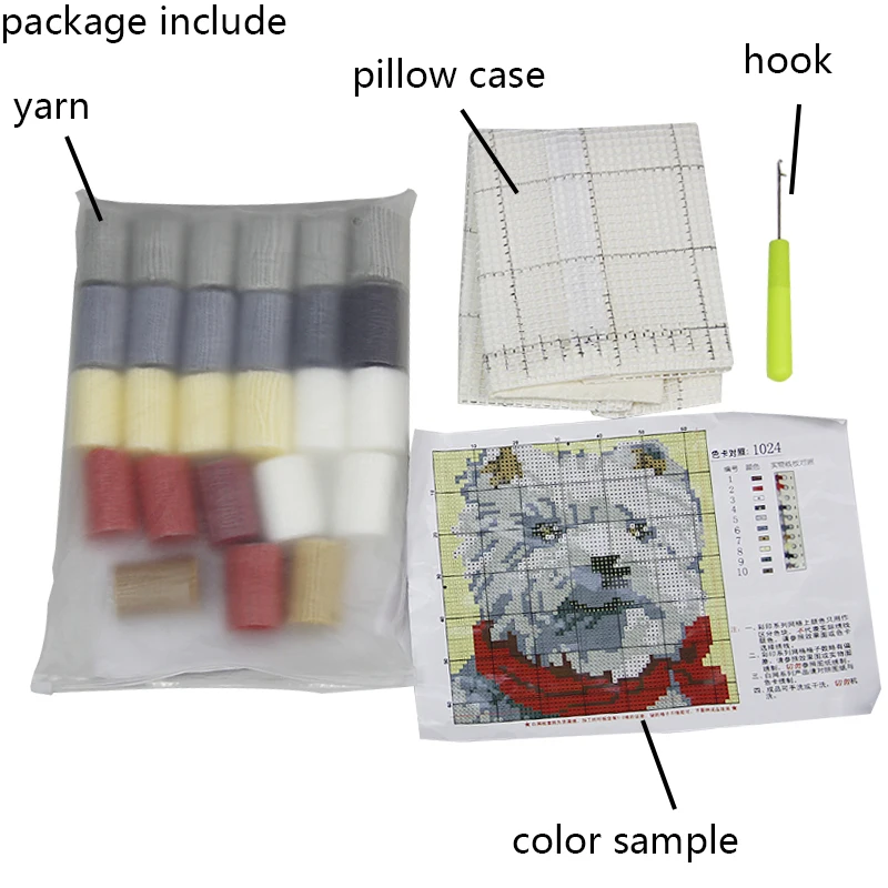 Flowers Plants Series 3D Segment Embroidery Pillow Latch Hook Rug Kits Wool Handcraft DIY Carpet Embroidery Materials Supplies