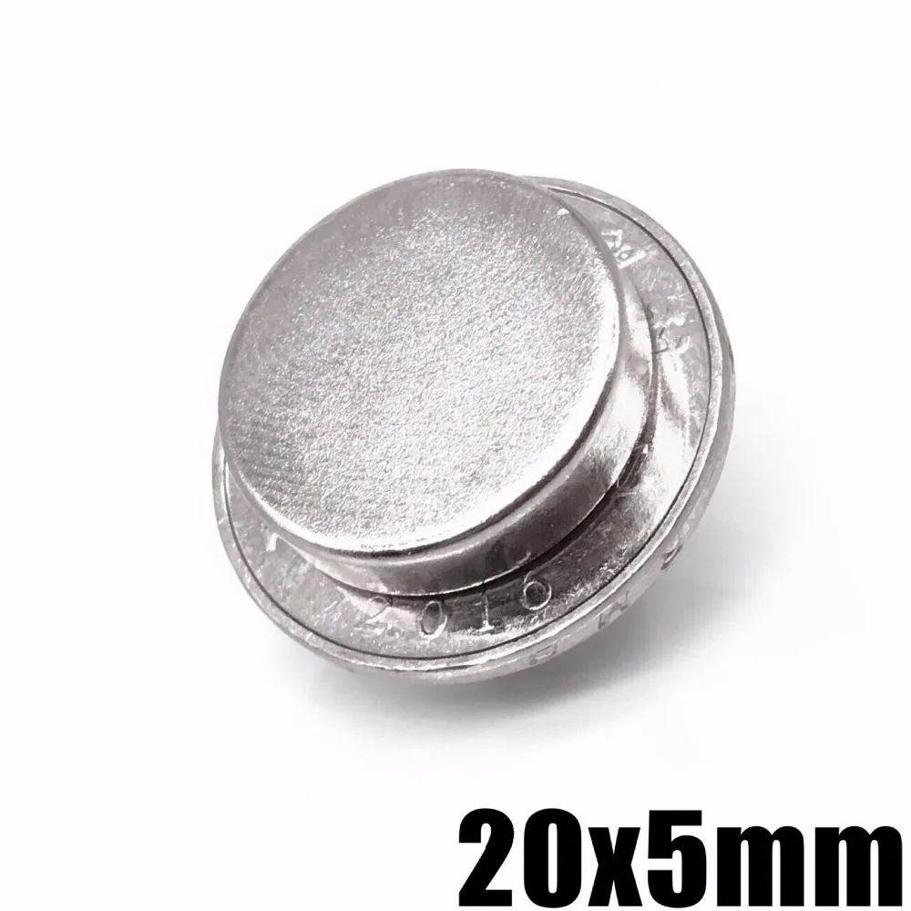 2~50pcs 20x5 mm Powerful Magnetic Rare Earth Neodymium Magnets 20mmx5mm Super Strong disc Magnet 20x5mm strong magnet 20*5 mm