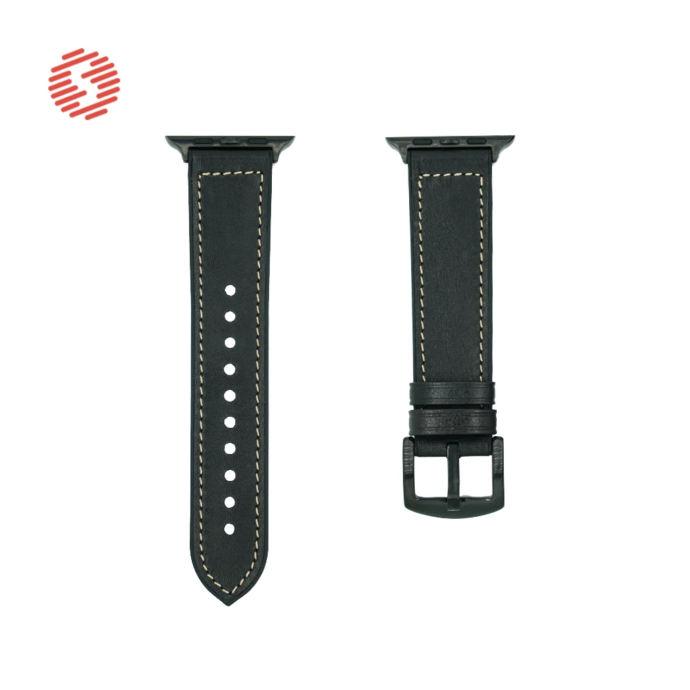 Shengone pulseira de couro e silicone macio para apple watch, da moda para apple watch séries 5 4 40 44mm, pulseira de substituição para relógio 3 2 1 38 42mm