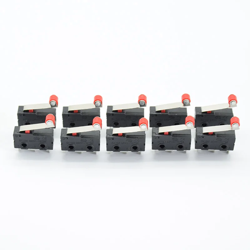 10 Pcs Mini Micro Limit Switch Roller Lever Arm SPDT Snap Action LOT 3Pin With Roller Limit Switch