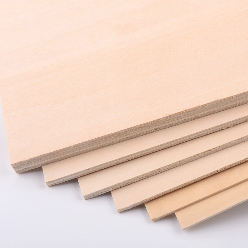 5pcs 1.5/2/3/4/5/6/8/10mm Aviation Plywood Board for Model Making DIY Craft Board Architecture Model Material 50x200mm 150x150mm