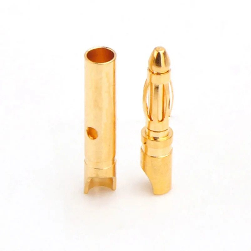 Slim 2MM Banana Plug (short) 20A 7U Thick Gold Plating Connectors Terminals DIY Model Accessories