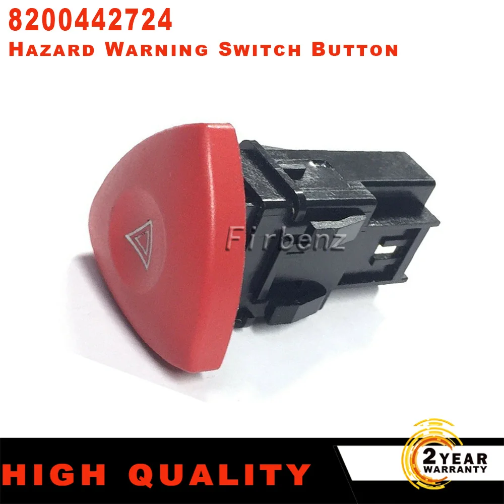 8200442724 93856337 HAZARD WARNING FLASHER LAMP SWITCH Button FOR OPEL Renault Trafic Espace Laguna /Vauxhall/Clio II 2