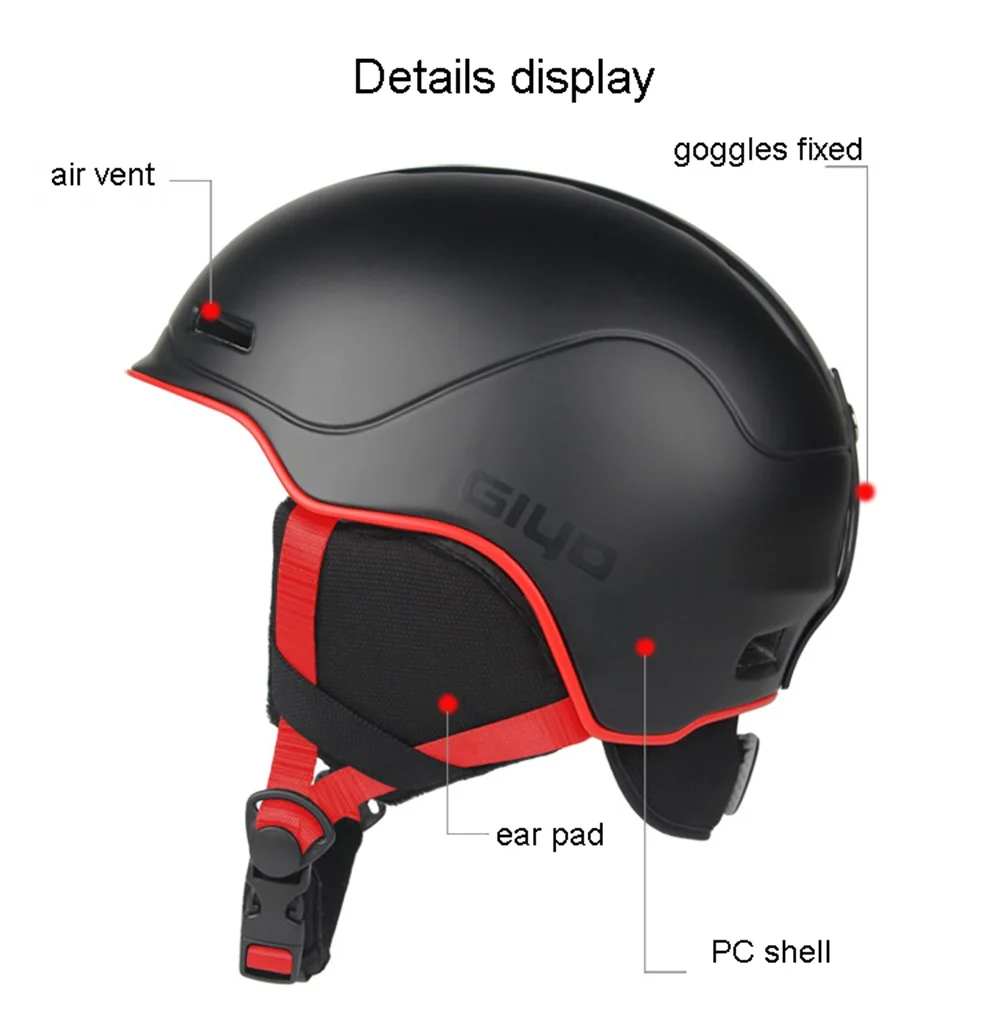 2024 Super Light Portable Ski Helmet For Unisex White ABS Velour Head Safety Protection Integrated Winter Warm Ski Riding Helmet