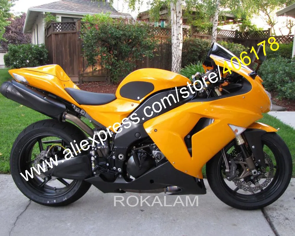 

ZX-10R 06 07 fairing For Ninja ZX10R 2006 2007 Yellow and Black Sport Bike Fairings kit (Injection molding)