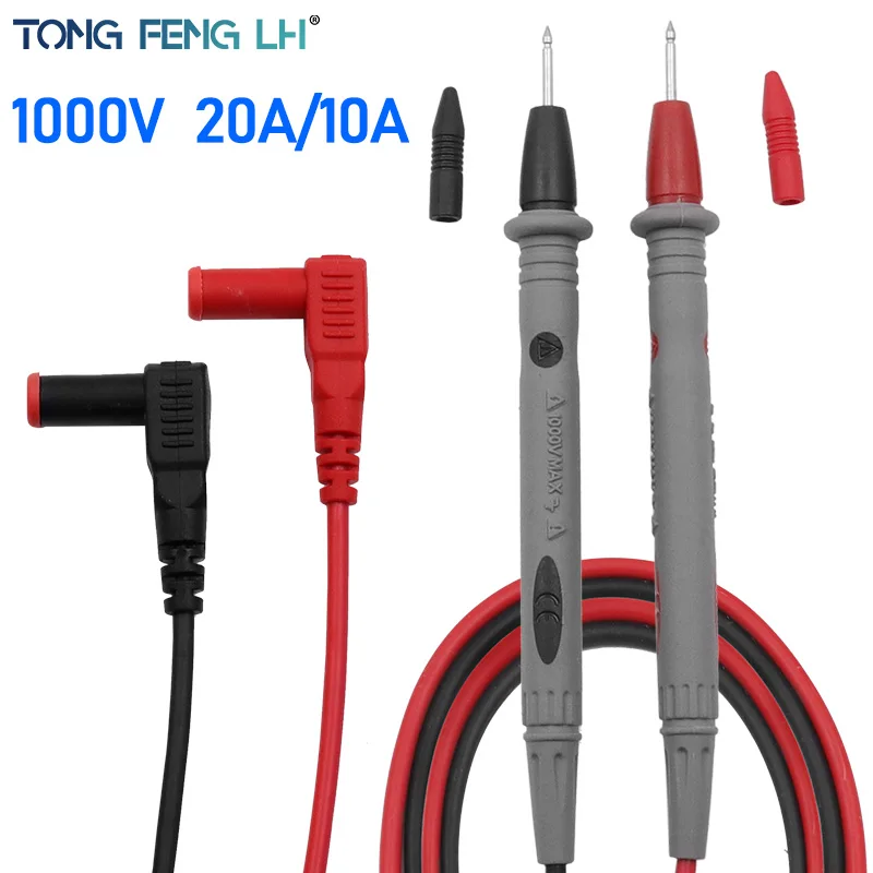 10A 20A 1000V Multimeter Digital Kabel Probe Ujung Jarum Universal Test Lead untuk LED Tester Multimeter Aksesoris