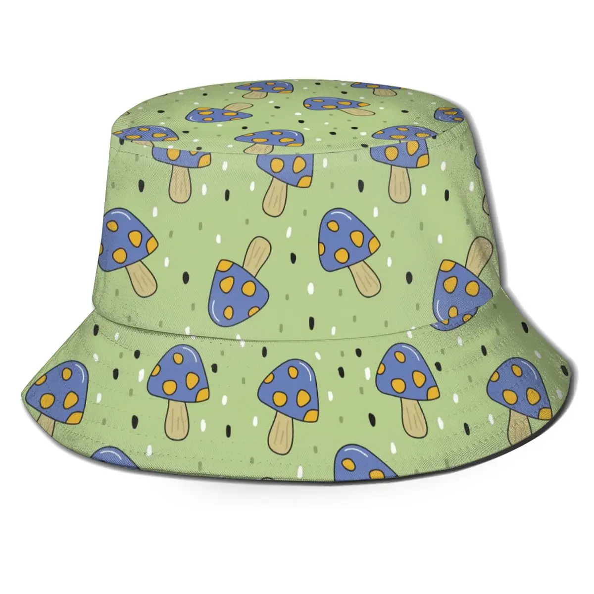 

NOISYDESIGNS 2021 Bucket Hat Mushroom Designs Hats Women Sun Hat Summer Ladies Fashion Fisherman Cap Fisherman Hats Green