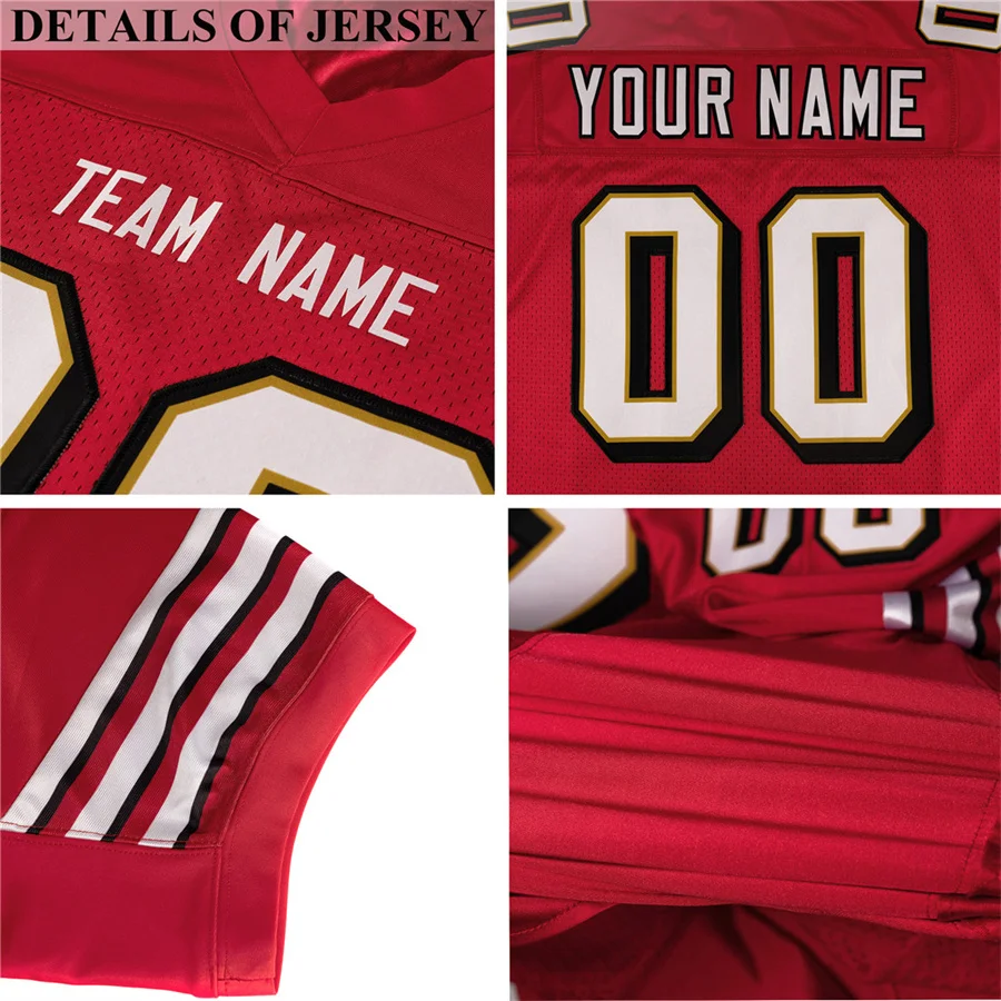 Custom American Football Jerseys Personalized Mesh T Shirts Sublimated Printed Your Team Name Number Rugby Team Jersey Men/Youth