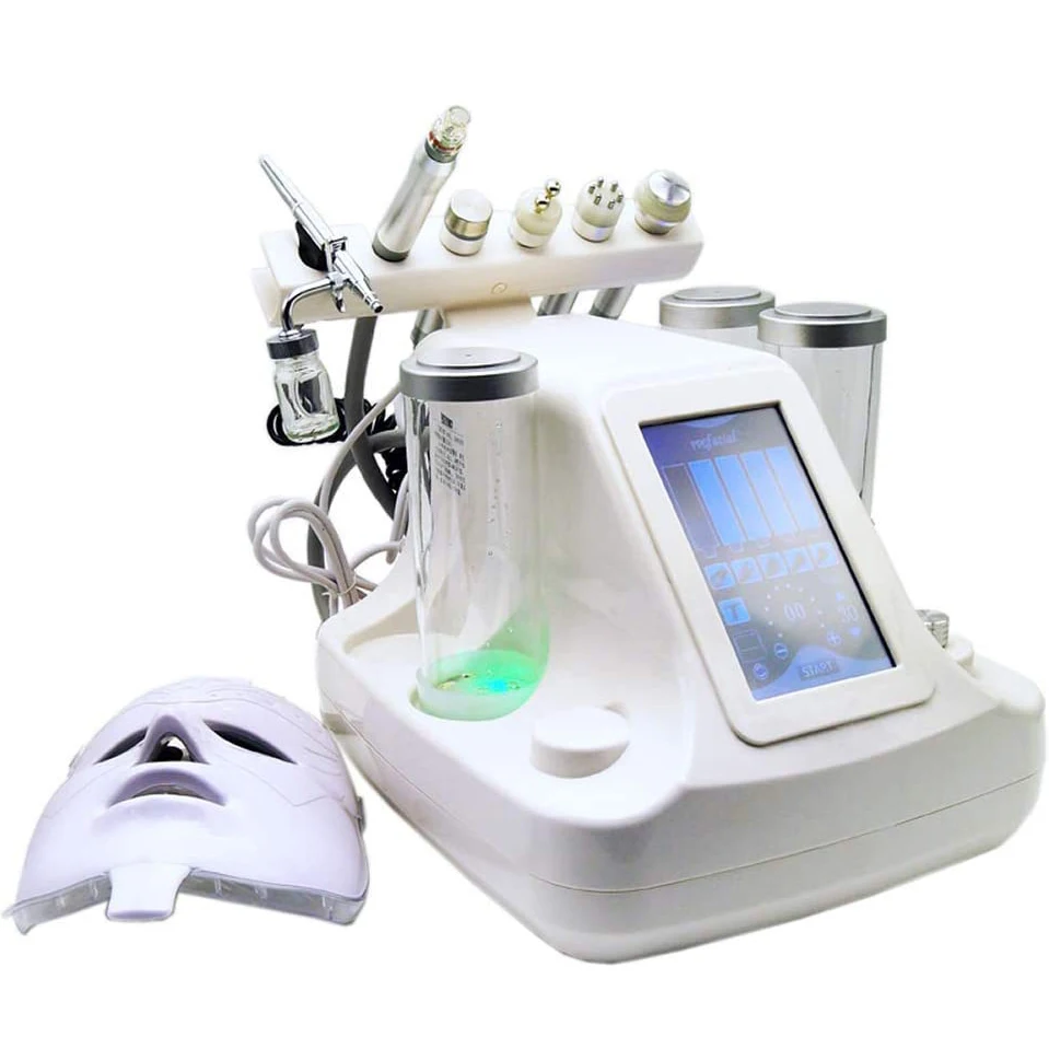 7 in 1 Multifunctional Hydro Oxygen Machine Micro Bubbles Vacuum Suction Blackhead Acne Removal Facial Moisturizing Sprayer Beau