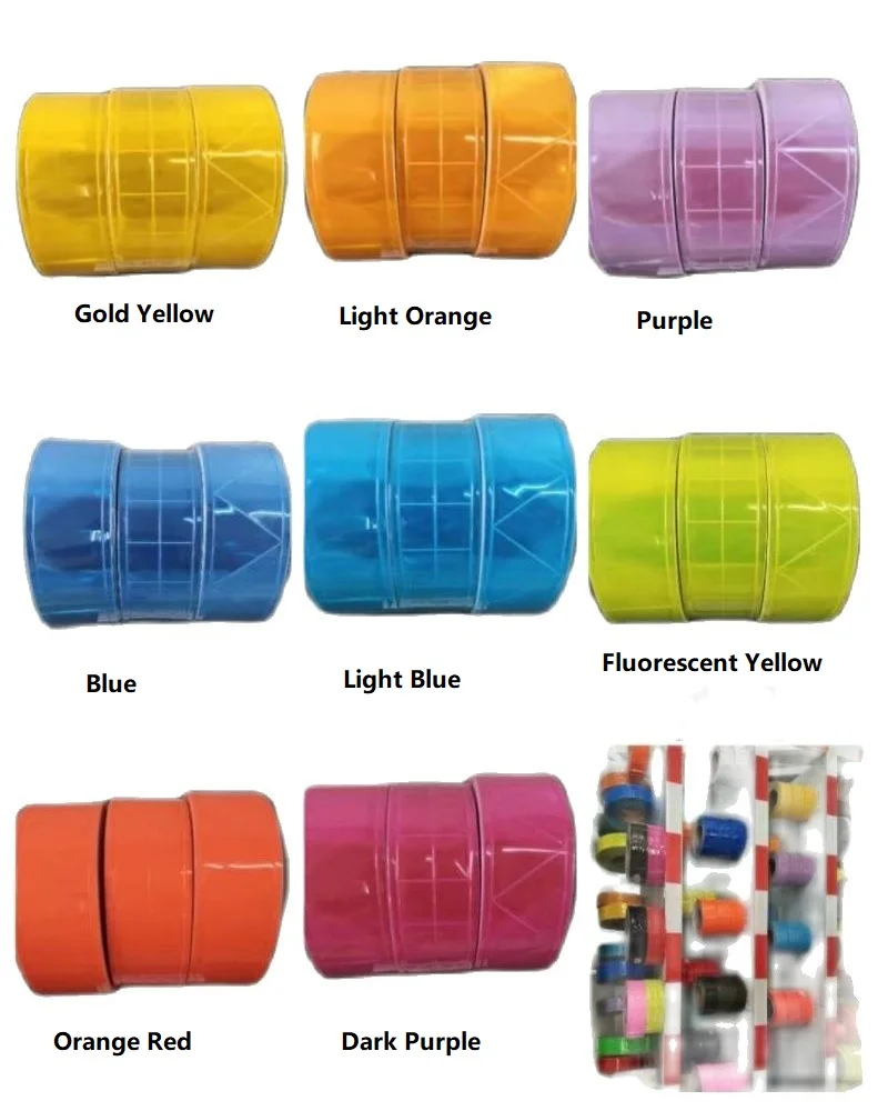 5cm High Light Multi-Model Micro Prism Lattice Warning Reflective PVC Tape For The Clothing Multicolor Available