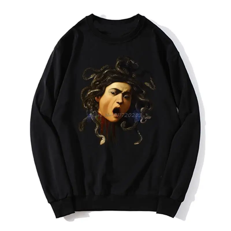 Caravaggio Medusa Art Lover Special hoodie Goth 1980s Subculture Rock Romance Unisex Men Fleece Sweater Sweatshirt Streetwear