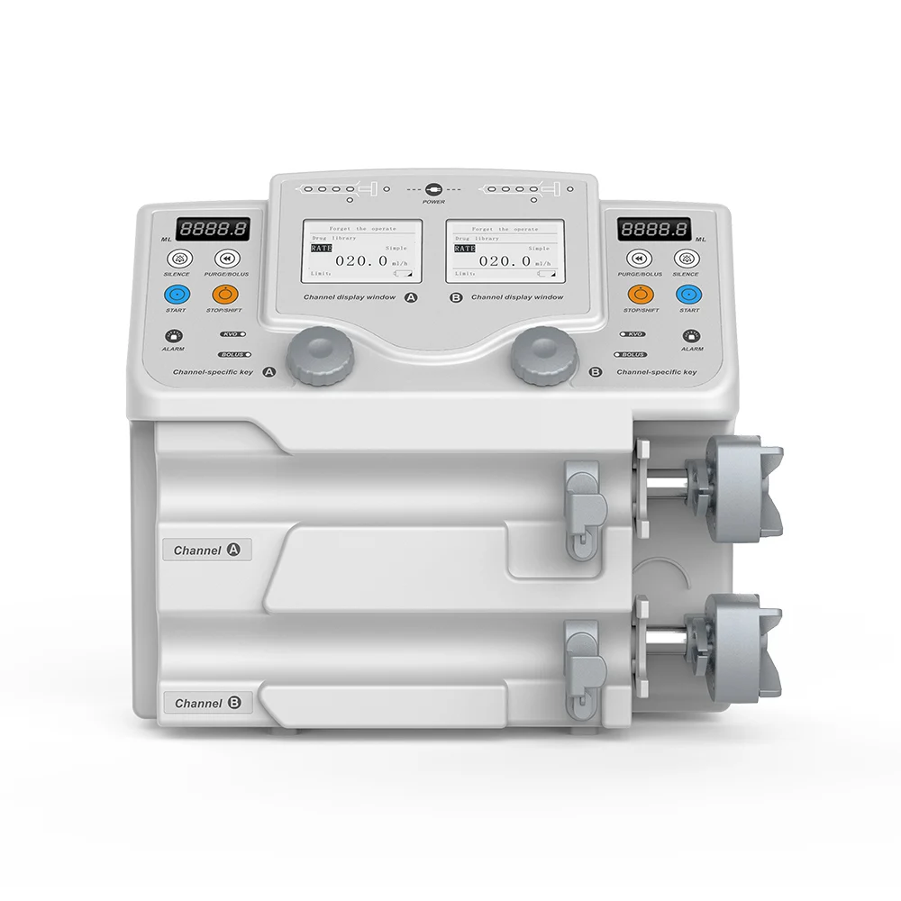 LTSI10 cheap medical laboratory dual channel HD LCD digital syringe pump