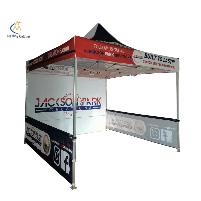 3*3M Customized Gazebo Logo Printing Folding Tent With Bags Aluminum Party Tents Beach Tent Roof Canopy For Business Promotion