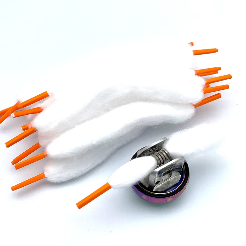 Sharevape 10 Dual Thread Vape Bông Hữu Cơ Thủ Thuốc Lá Điện Tử Thịt Xông Khói Cho RDA RTA RBA Atomizer Phối Xanh