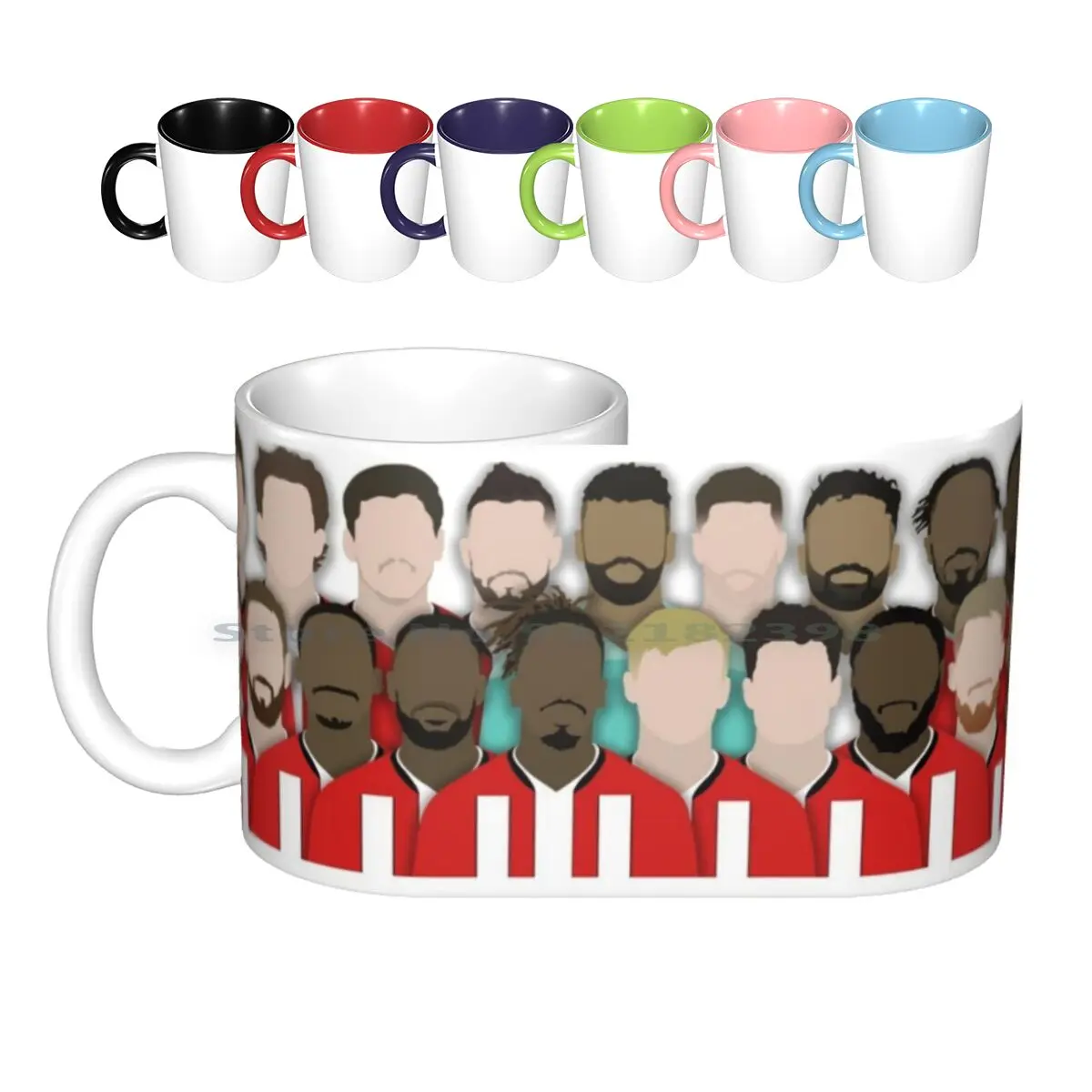 2020-21 Squad-Home Version Ceramic Mugs Coffee Cups Milk Tea Mug Griffin Park Bees The Bees Football Football Team The Creative