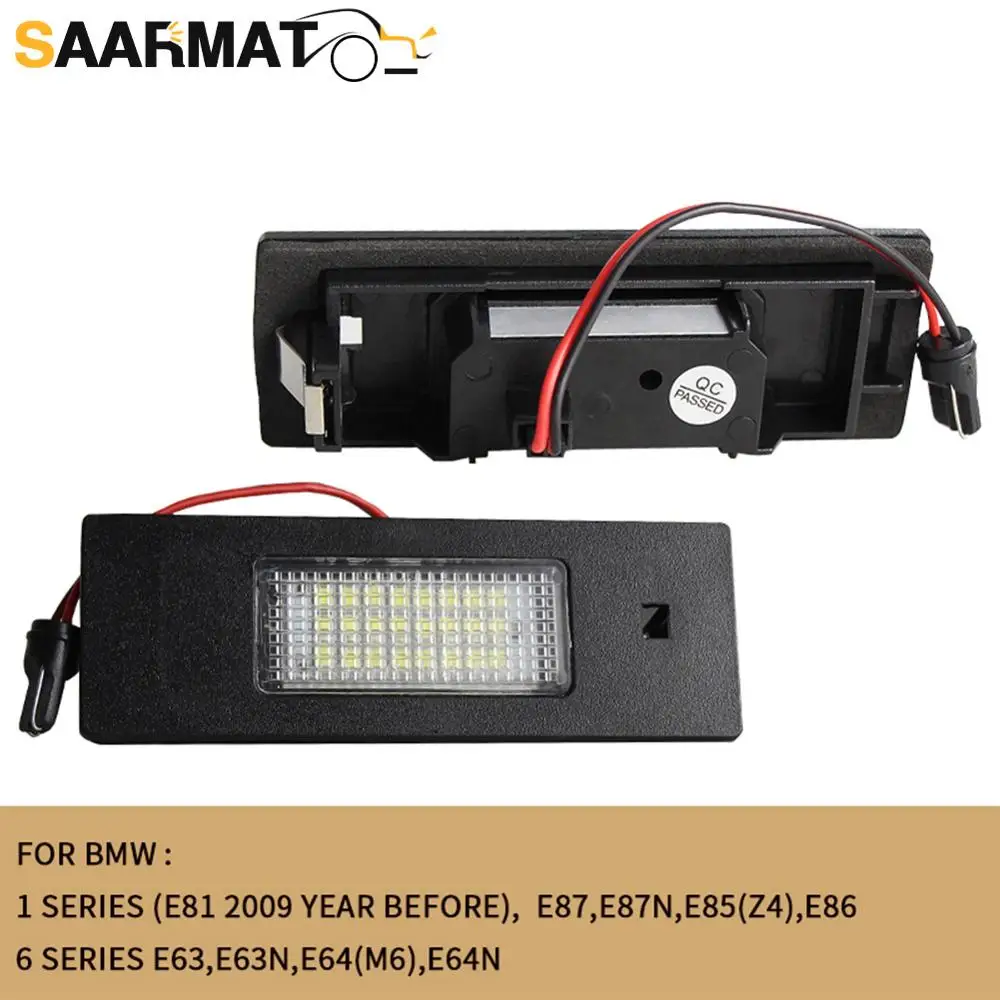 2PCS Canbus Error Free LED License Plate Light for BMW E81 E87 E63 E64 M6 E85 E86 Z4 F12 F13 F20 K48